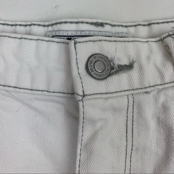 Lucky Brand The Cut off White Jean Shorts size 2 - Picture 7 of 15